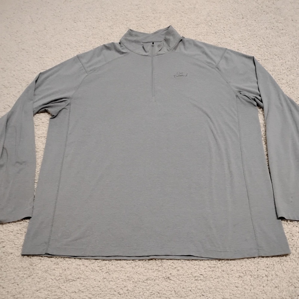 Travis Mathew Pullover Mens 3XL Gray 1/4 Zip Performance Crest Invitational Golf